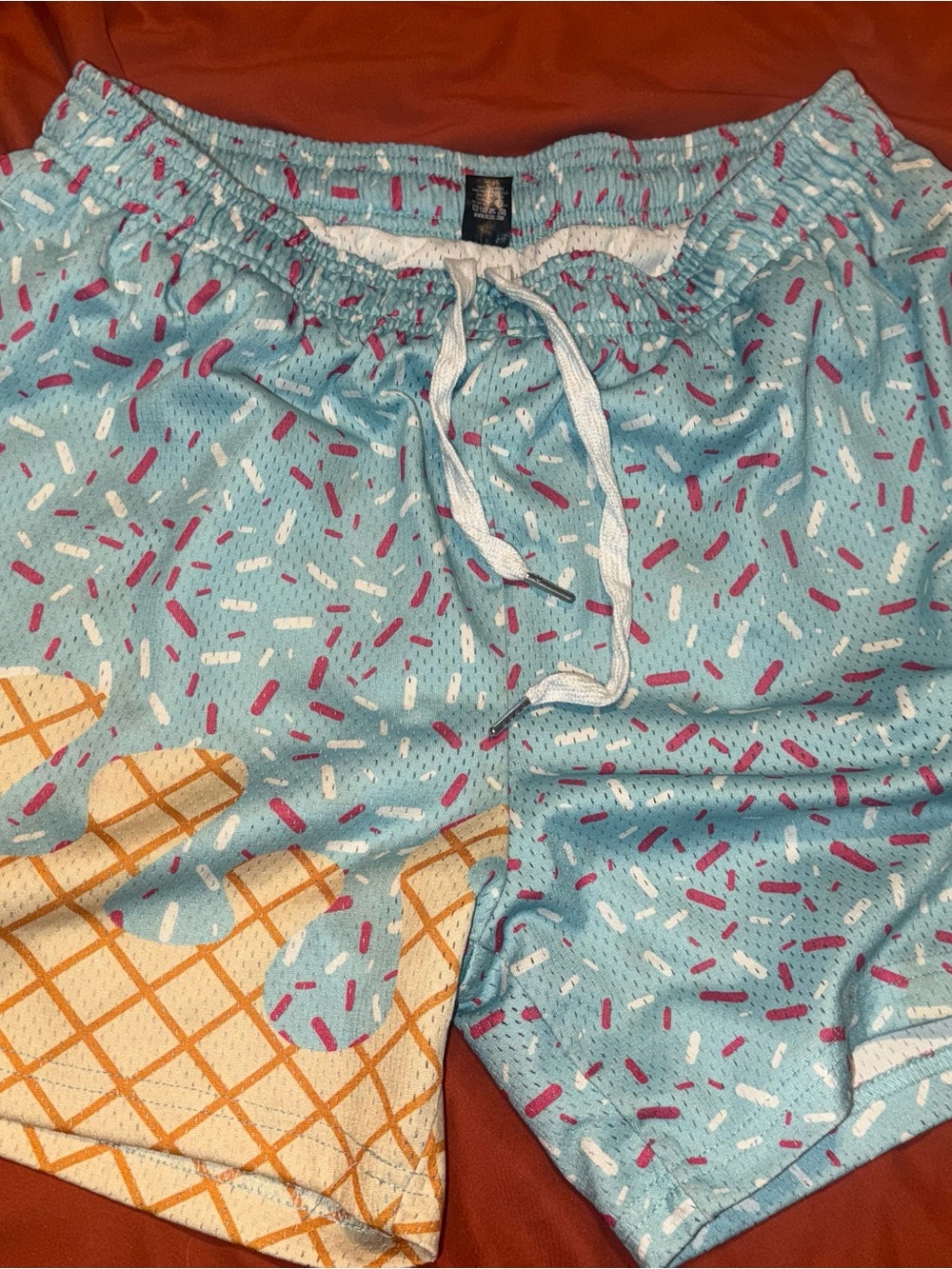 Baseball Lifestyle 101 Ice Cream Drip Mesh Shorts Adult Medium